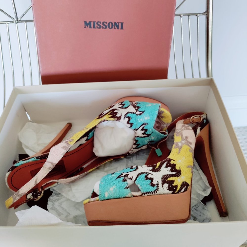 NIB $459 MIssoni slingbacks IT 40 US 9‎ - Picture 6 of 6